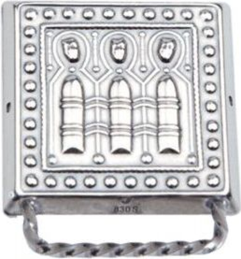 Veskestøl Nordmøre liten med lang hempe i 830 oksidert sølv