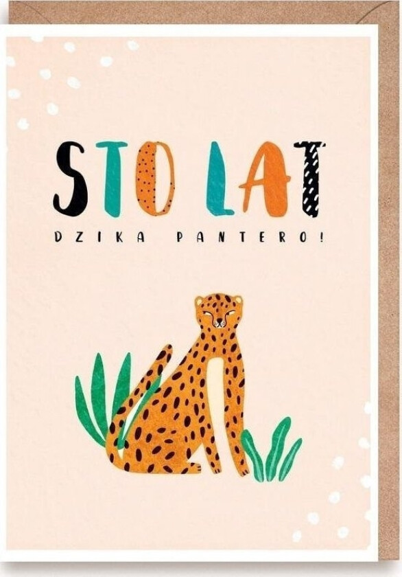 Bursdagskort Gratulerer Med Dagen, Wild Panther, Øko