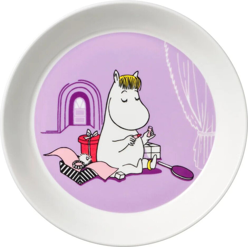 Snorkfrøken lilla mummitallerken lilla