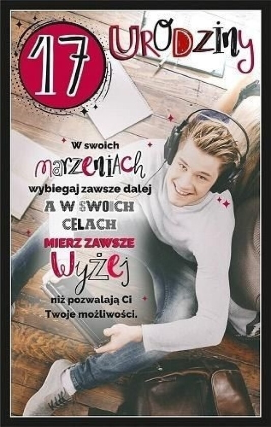 Abcard Gratulasjonskort Bursdag 17 U95