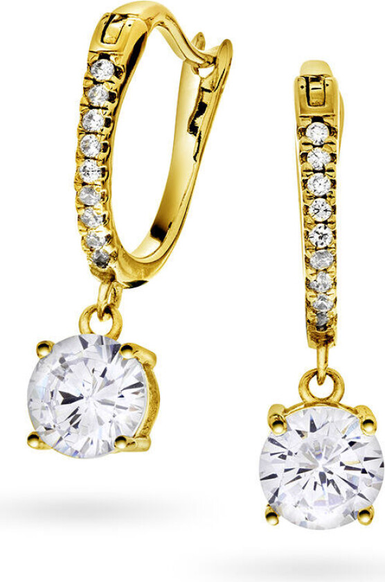 Bilde av , Øredobber i 925 forgylt sølv med zirkonia