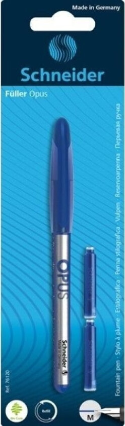 Schneider Fyllepenn Opus M + 2 Patroner Blanding