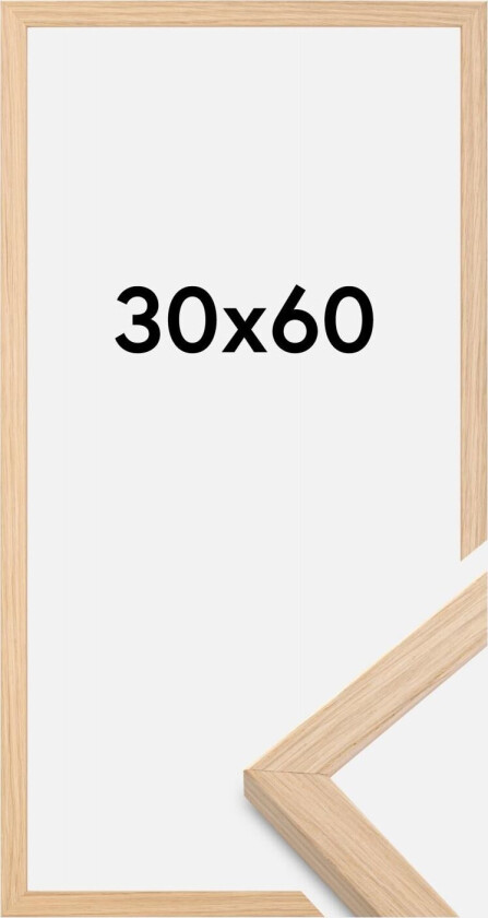 Ramme Grimsåker Akrylglass Eik 30x60 Cm