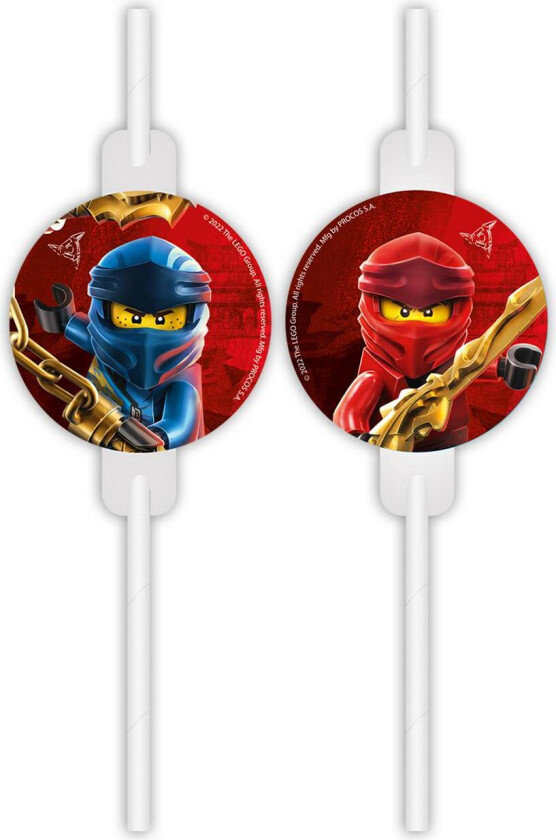Sugerør Ninjago Lego pk/4