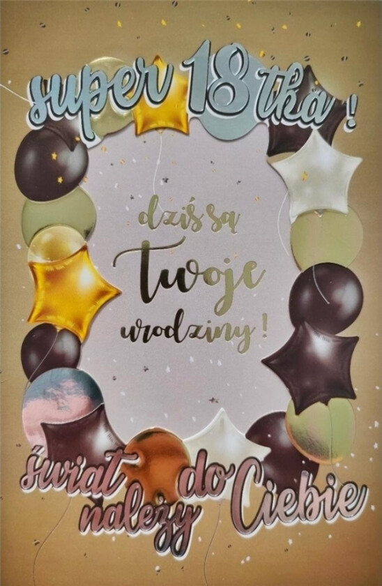 Bursdagskort 18 6K - 020