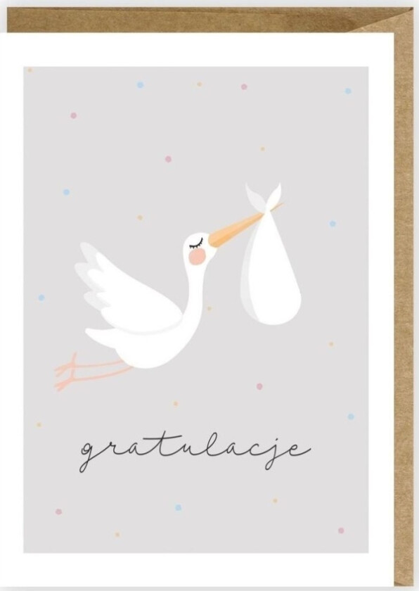 Stork Gratulasjonskort, Øko Konvolutt K040