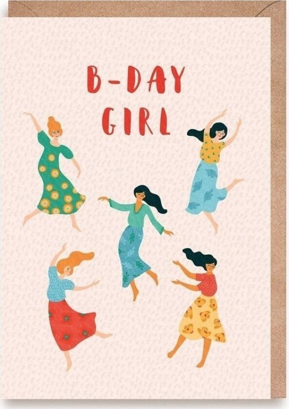B-Day Girl Bursdagskort, Øko Konvolutt