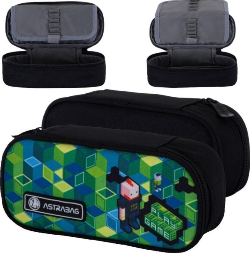 Astra Pennal Skolepenal, Kosmetikkveske, Veske For Barn Game Minecraft Astra