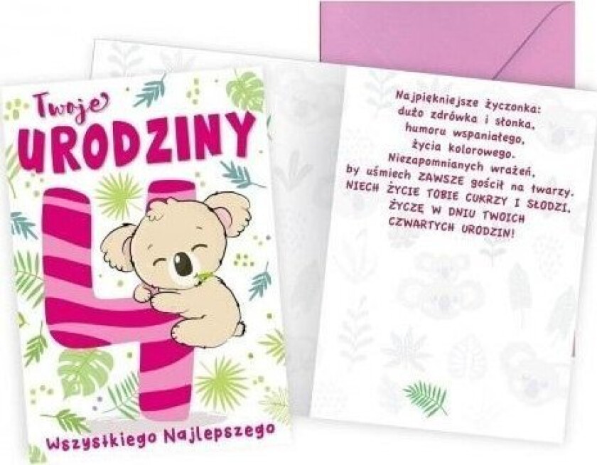 Kukartka Bursdagskort 4 Koala