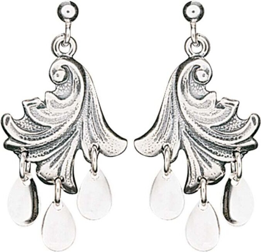 Øredobber Vestfold i 830 oksidert sølv