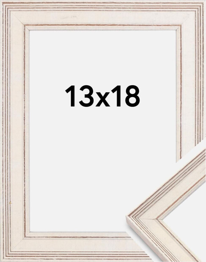 Ramme Shabby Chic Hvit 13x18 Cm