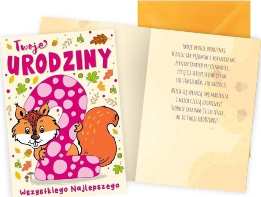 Kukartka Bursdagskort 2 Ekorn