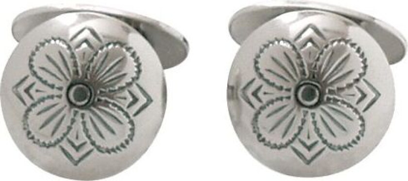 Mansjettknapper Hardanger i 830 oksidert sølv