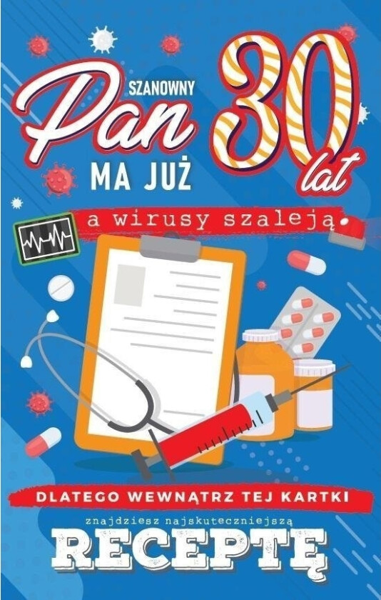 Bursdagskort Med Resept 30 Jcx - 045