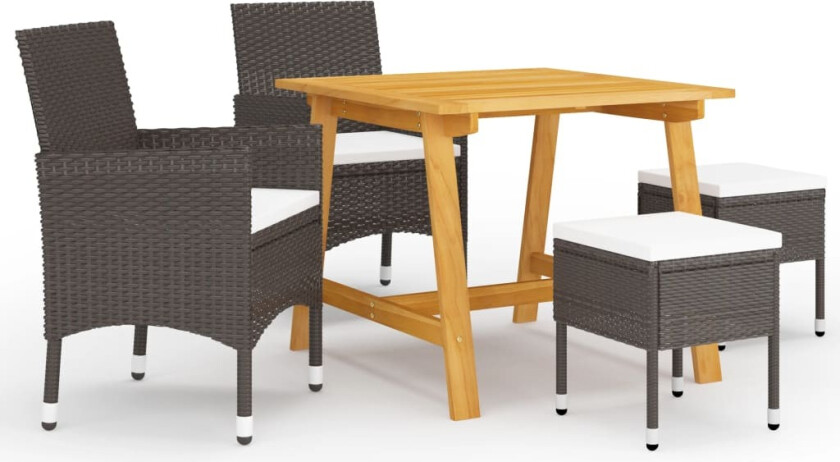 Utendørs spisestue 5 deler brun
