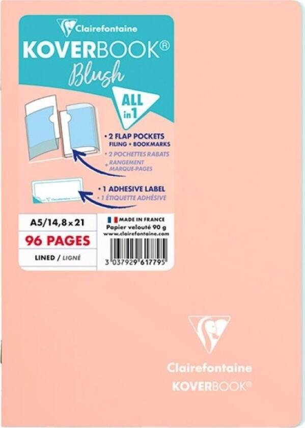 Blush Notatbok, A5, Foret, 48 Ark, 14,8X21 Cm, Korallblå