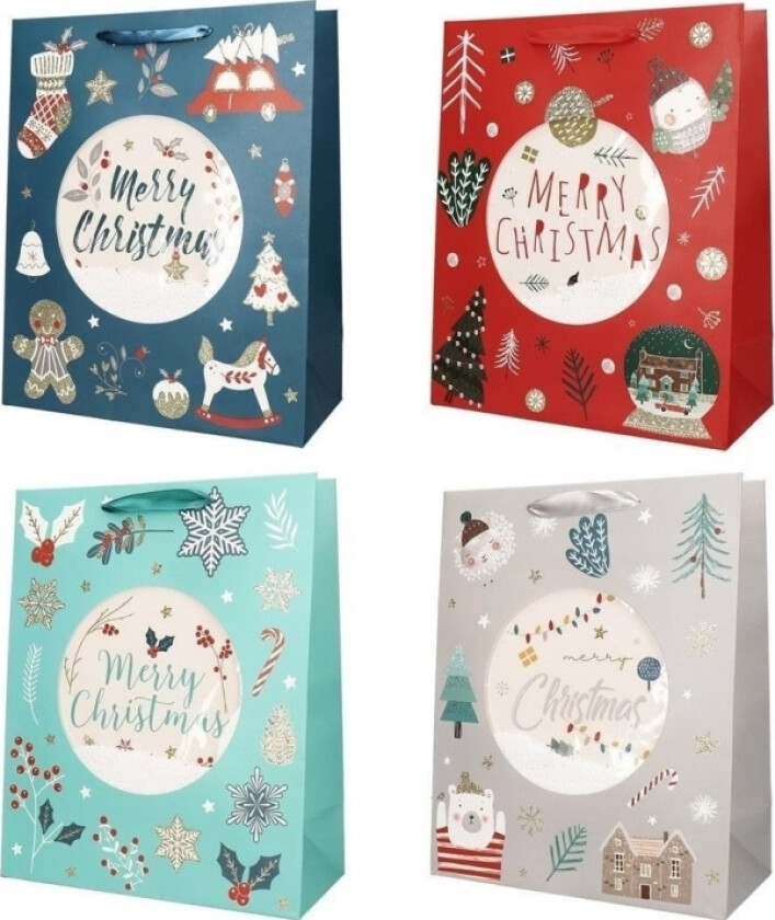 Gavepose 26X32 Juleglitter + Vindu