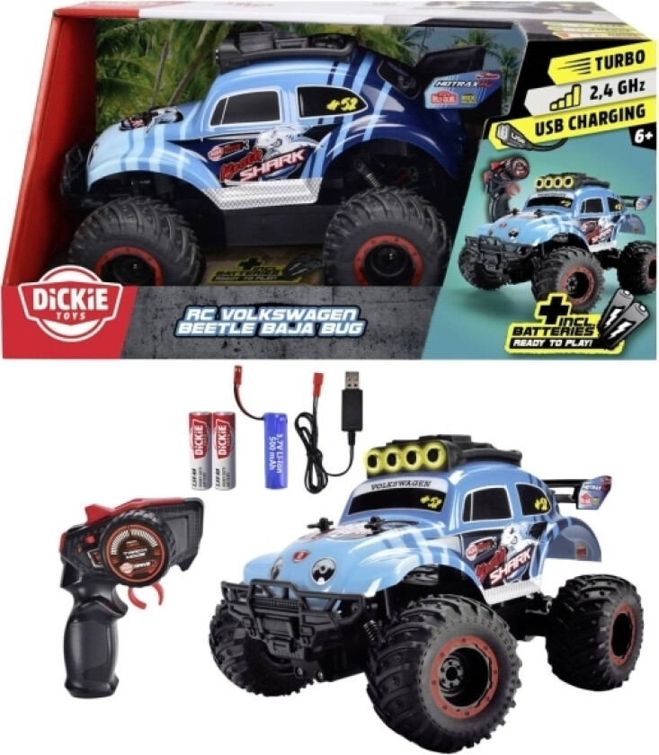 Toys 201105008 Volkswagen Beetle Baja Bug 1:18 Rc-Modelbil, Begyndermodel Elektronik Terrængående Køretøj