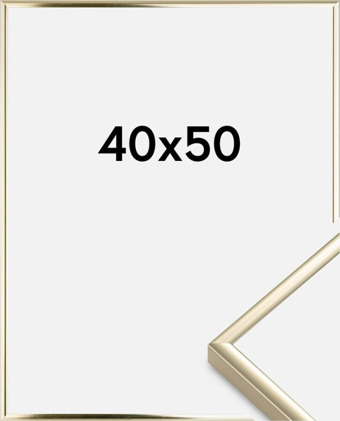 Bilde av Ramme Aluminium Akrylglass Blank Gull 40x50 Cm