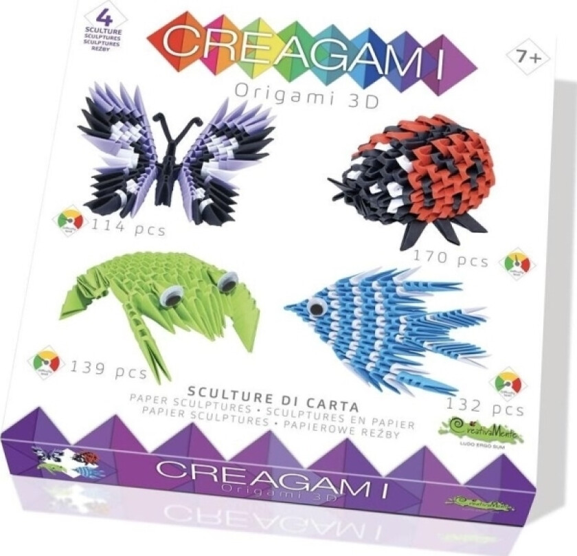 Origami 3D 4-Pack Animals 555 Pieces