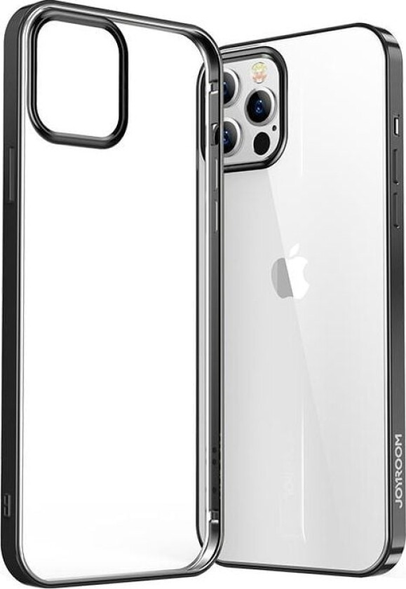 New Beautiful Series Ultra Thin Transparent Case Med Metallramme For Iphone Pro Max 12 Black (Jr-Bp796)