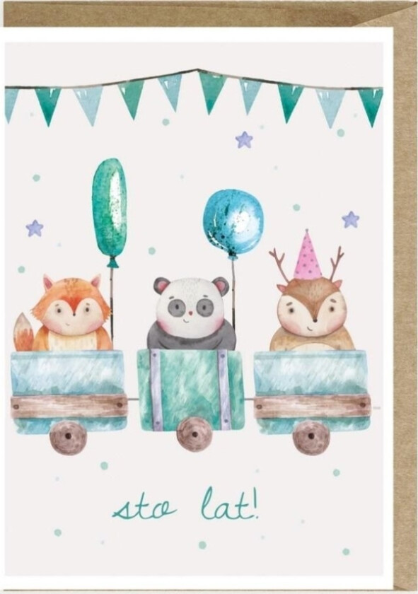 Bursdagskort Ett År Gamle Dyr K116