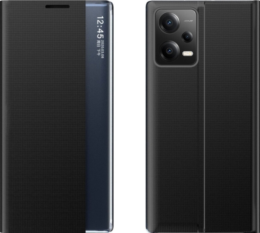 New Sleep Case-Deksel Til Xiaomi Redmi Note 12 5G / Poco X5 5G-Deksel Med Klaffstativ Sortering