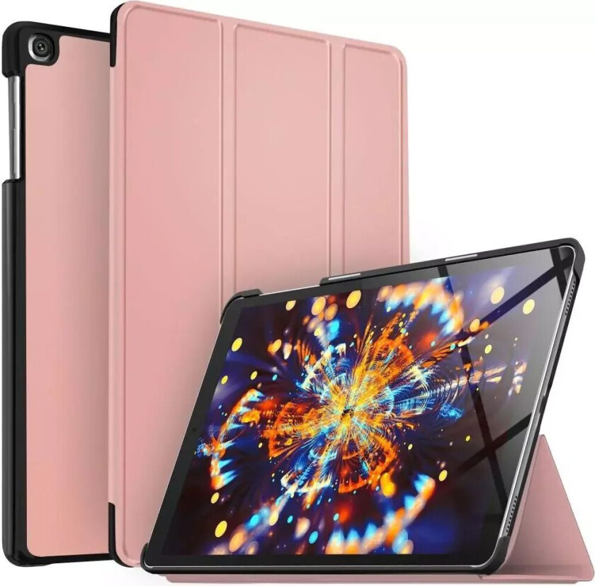 Samsung Galaxy Tab A 10.1" (2019) Tri-Fold Skinndeksel med Stativfunksjon - Pink