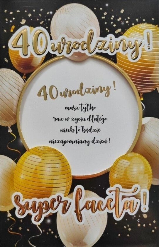 Bursdagskort 40 6K - 025