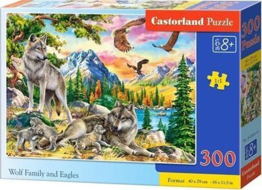 Castorland Puzzle 300 Wolf Family And Eagles Castor