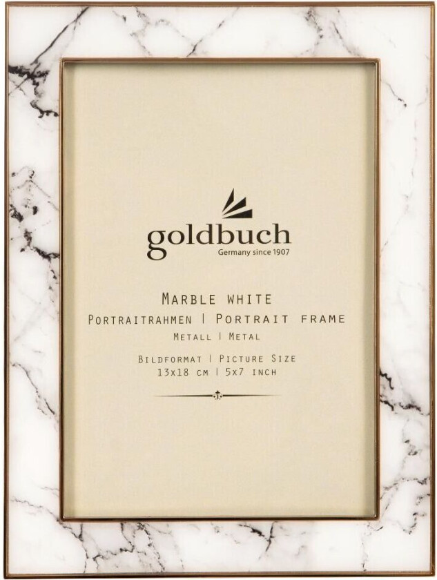 Ramme Marble Hvit 13x18 Cm