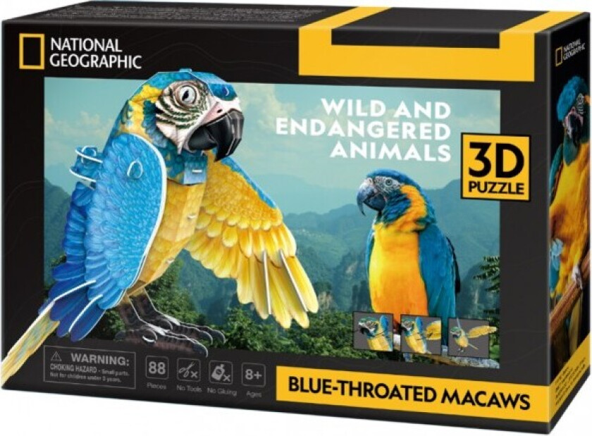 Puzzle 3D Ara Szafirowa 88El National Geographic Ds1097h Cubic Fun