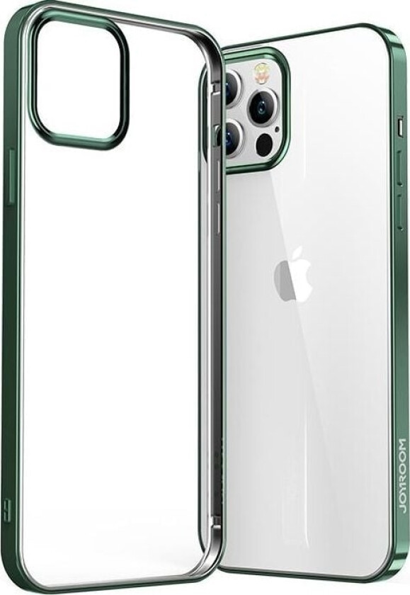 New Beautiful Series Ultra Thin Transparent Case Med Metallramme For Iphone 12 Pro Max Green (Jr-Bp796)