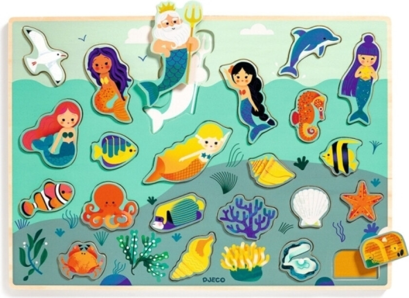 Sea Wooden Puzzle Shape Puzzle 22 Pc(S) Water