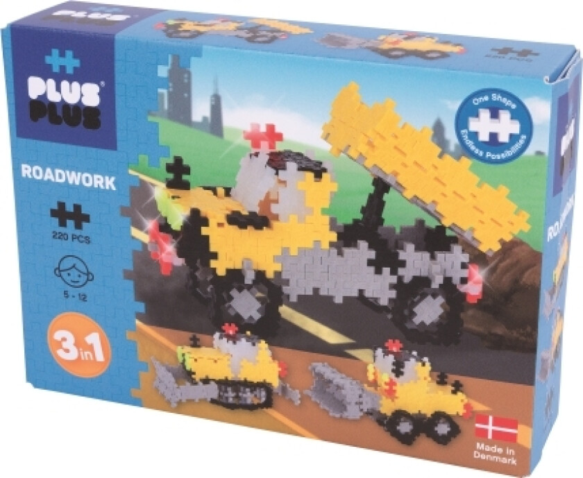 Plus-Plus Basic 220 Pcs 3In1 / Roadwork