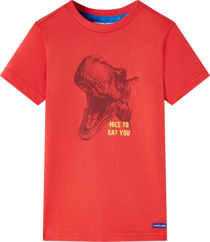 T-skjorte for barn rød 140