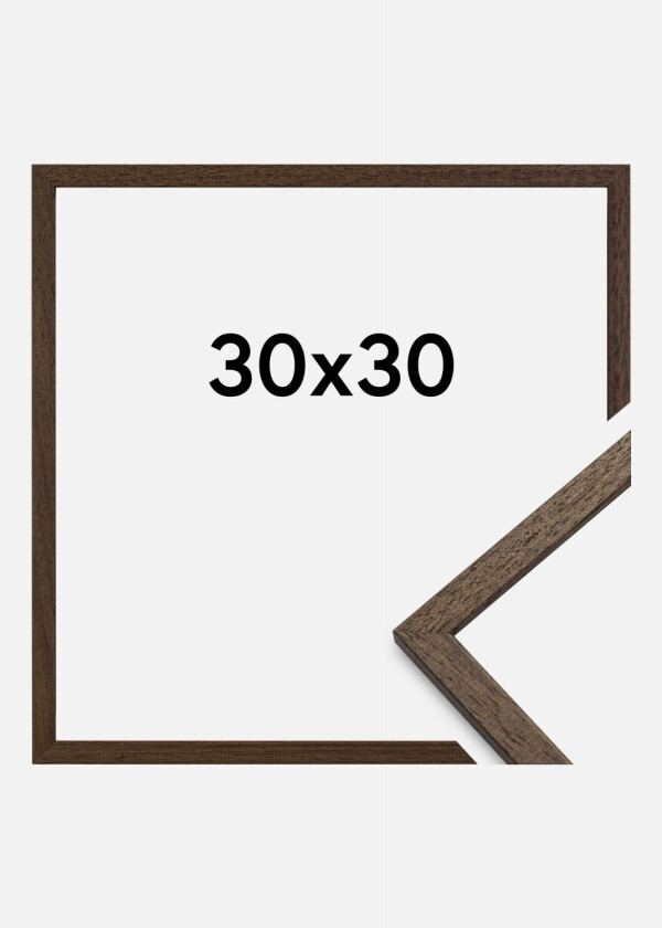 Ramme Edsbyn Akrylglass Valnøtt 30x30 Cm