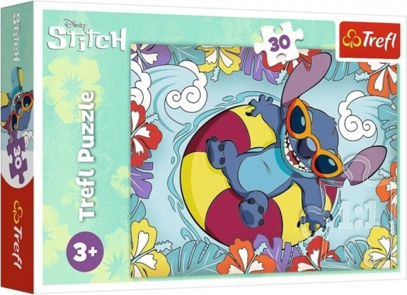 Puzzle 30 Brikker Lilo Og Stitch På Ferie