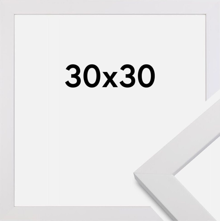 Ramme White Wood 30x30 Cm