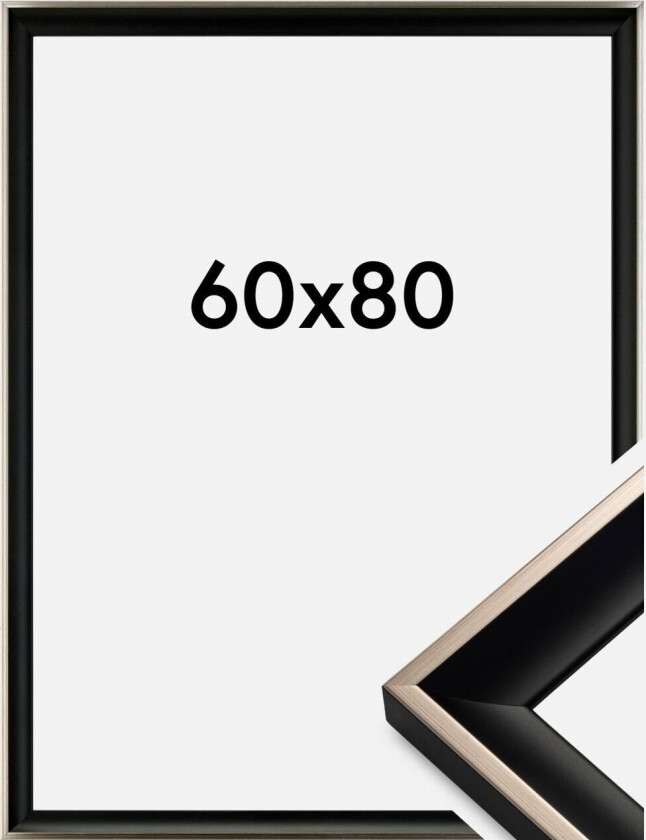 Ramme Öjaren Svart-Sølv 60x80 Cm
