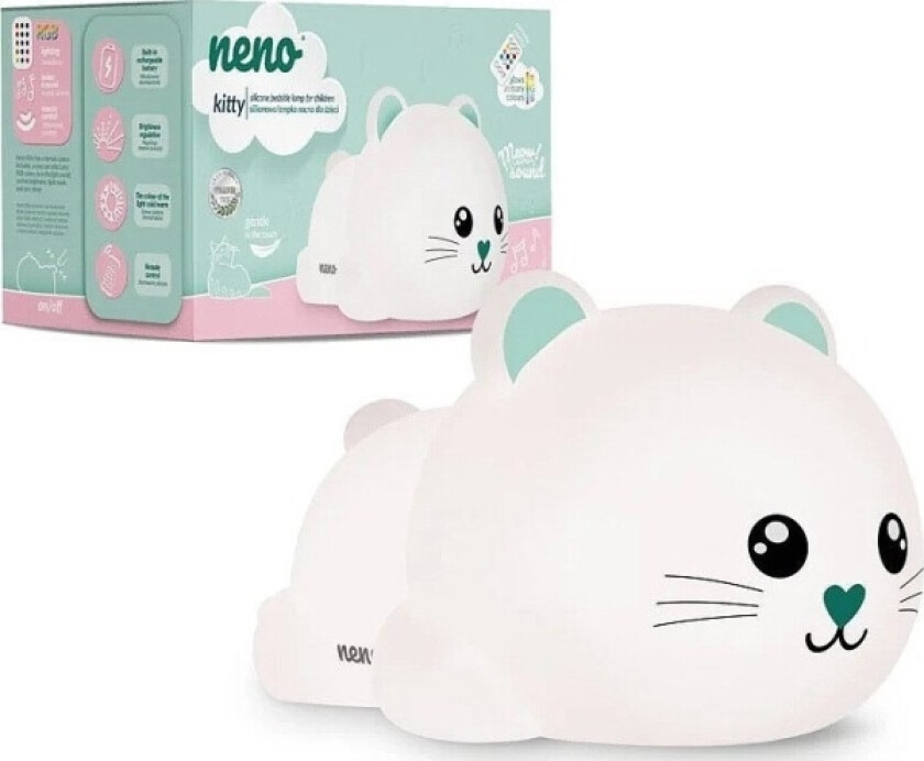 Neno Kitty Silikon Nattlampe For Barn