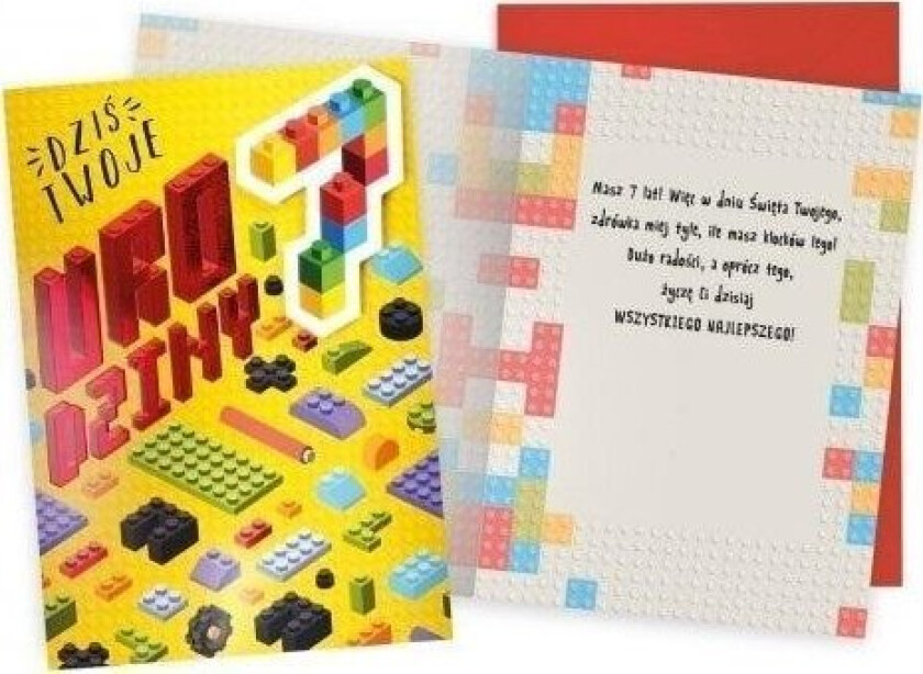 Kukartka Bursdagskort 7 Lego