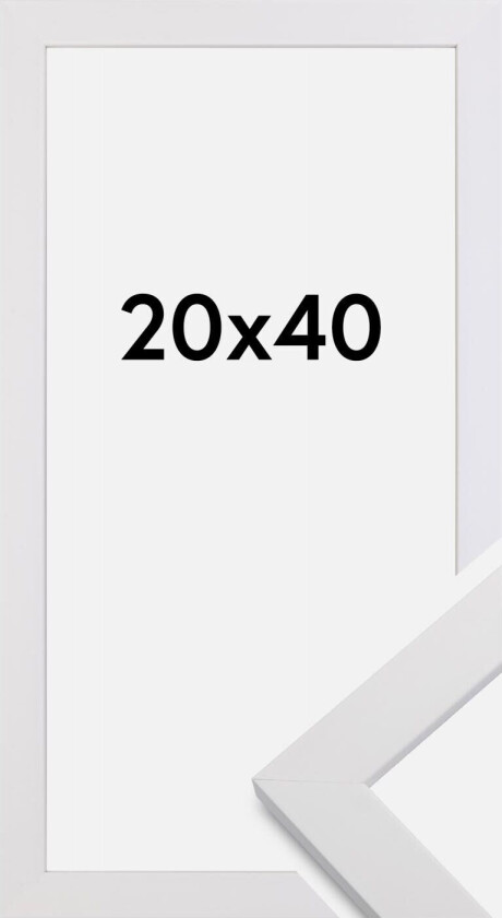 Ramme White Wood 20x40 Cm