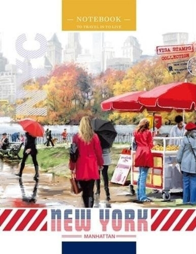 Frisk Dekorativ Notatbok 128X165/64K Rutenett New York Park