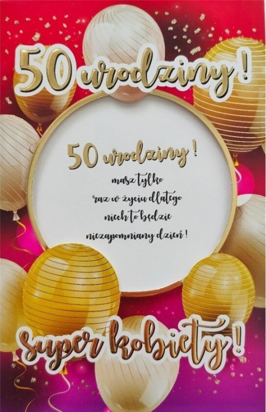 Bursdagskort 50 6K - 026