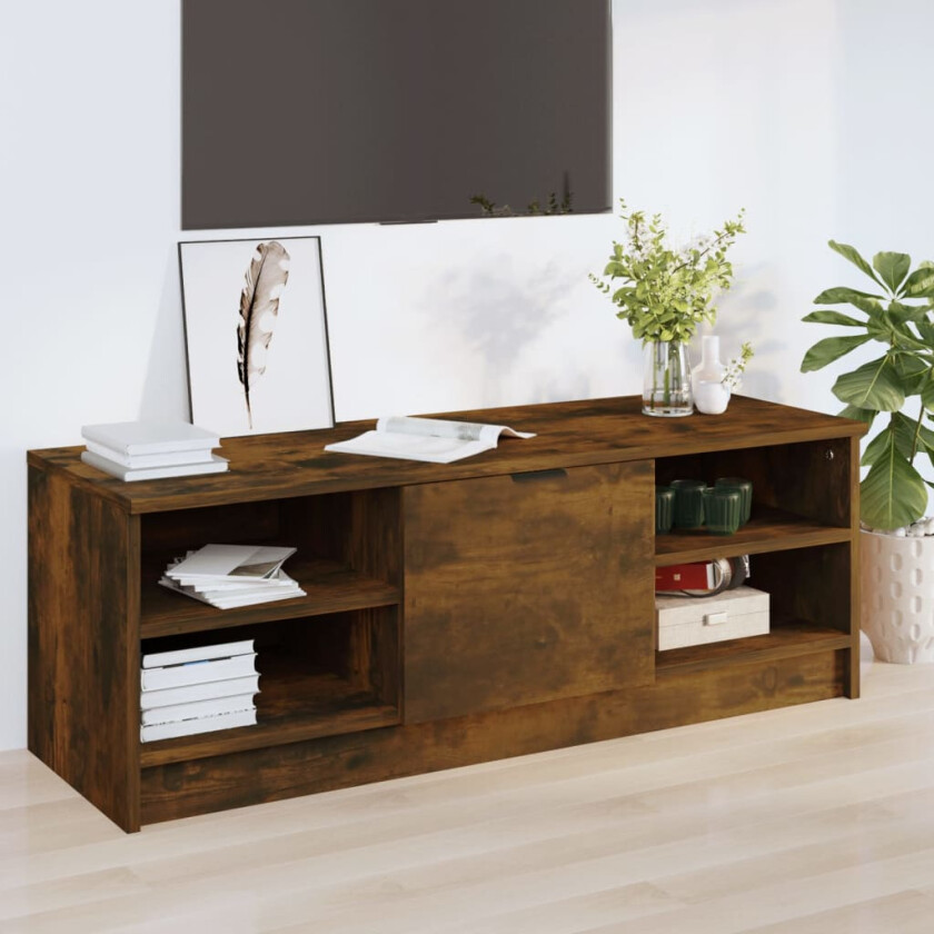 TV-benk røkt eik 102x35,5x36,5 cm konstruert tre