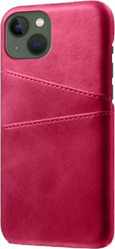 iPhone 14 Plus Kunst Skinn Bakdeksel m. Lommebok - Rosa