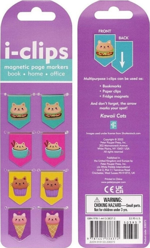 Kawaii Cats Magnetic Bookmark