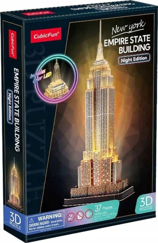 Cubicfun 3D Dlion &Amp Bdquoempire State Pastatas&Amp Ldquo (Led)