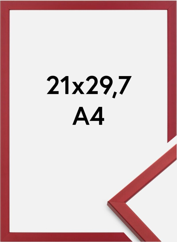 Ramme Edsbyn Akrylglass Rød 21x29,7 Cm (A4)